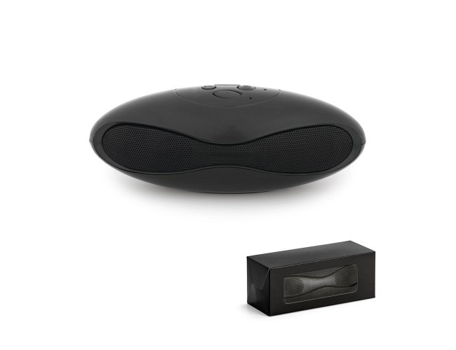 Caixa de som em ABS com microfone e autonomia de 3h