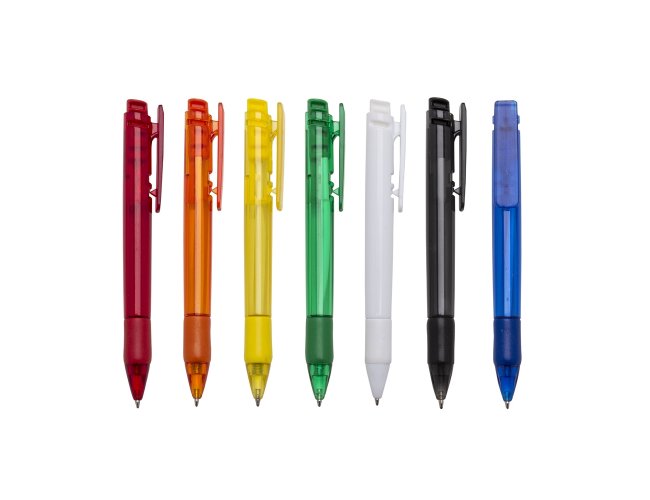 Caneta Plástica Colorida Personalizada 13190B