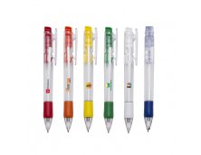 Caneta Pl�stica Transparente Personalizada 13190T