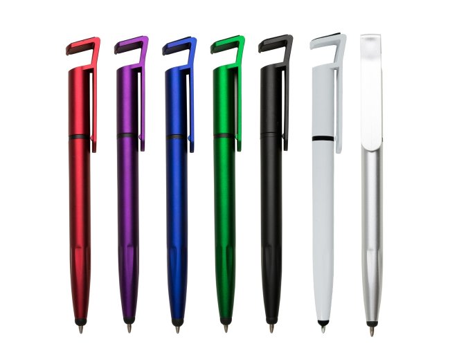 Caneta Pl�stica Touch com Suporte (00708)