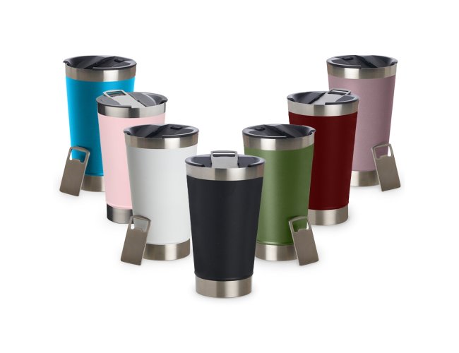 Copo Térmico Inox 500ml + Abridor 18645L