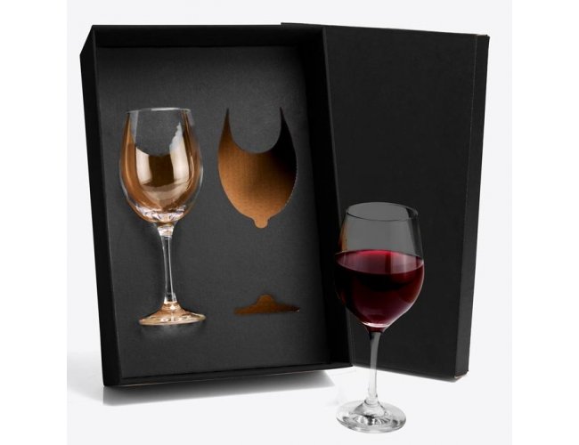 Jogo De Ta�as De Vidro P/ Vinho 490 Ml - 2 P�s VI-08612