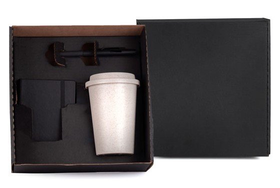 Kit Copo, Caneta E Caderneta - 3 Pe�as KT-9043F