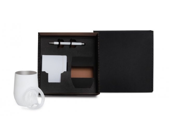 Kit Copo T�rmico E Acess�rios - Branco - 3 P�s KT-90333