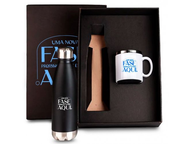 Kit Garrafa E Caneca - 2 P�s KT-9039D