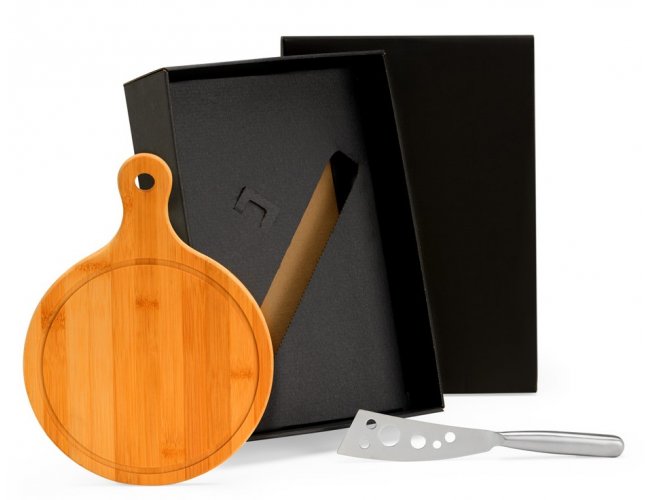 Kit Para Queijo Em Bambu / Inox - 2 P�s KT-90101