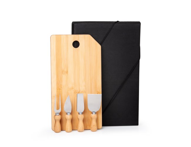 Kit Tábua E Utensílios P/ Queijo - 5 Peças (KT-9032P)