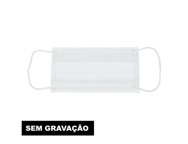 Máscara Descartável Camada Tripla com Clipe Nasal (SEM GRAVAÇÃO) 11775